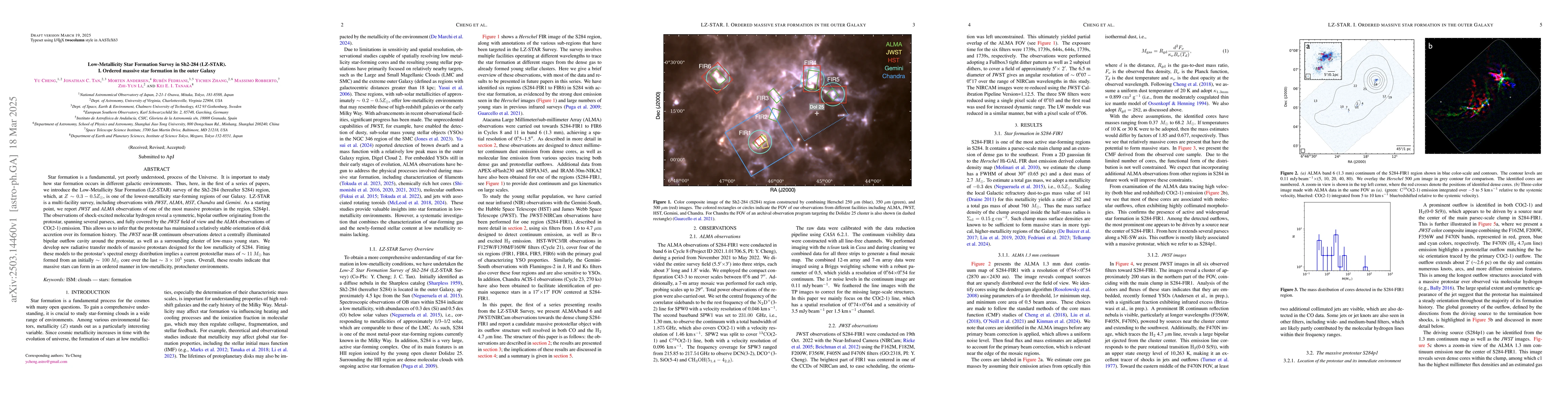 Thumbnail for Low-Metallicity Star Formation Survey in Sh2-284 (LZ-STAR). I. Ordered
  massive star formation in the outer Galaxy