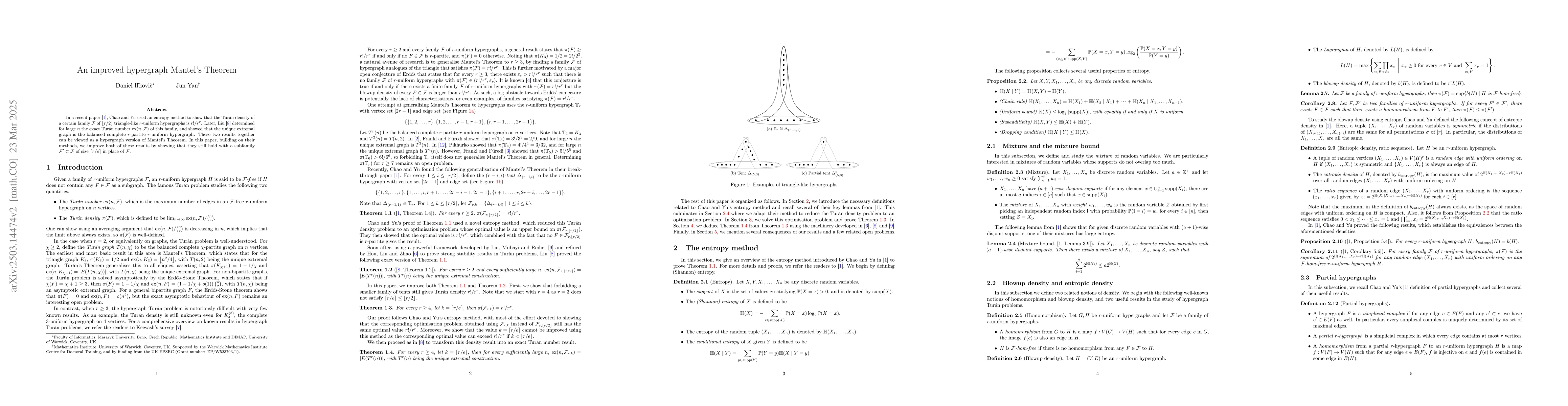Thumbnail for An improved hypergraph Mantel's Theorem