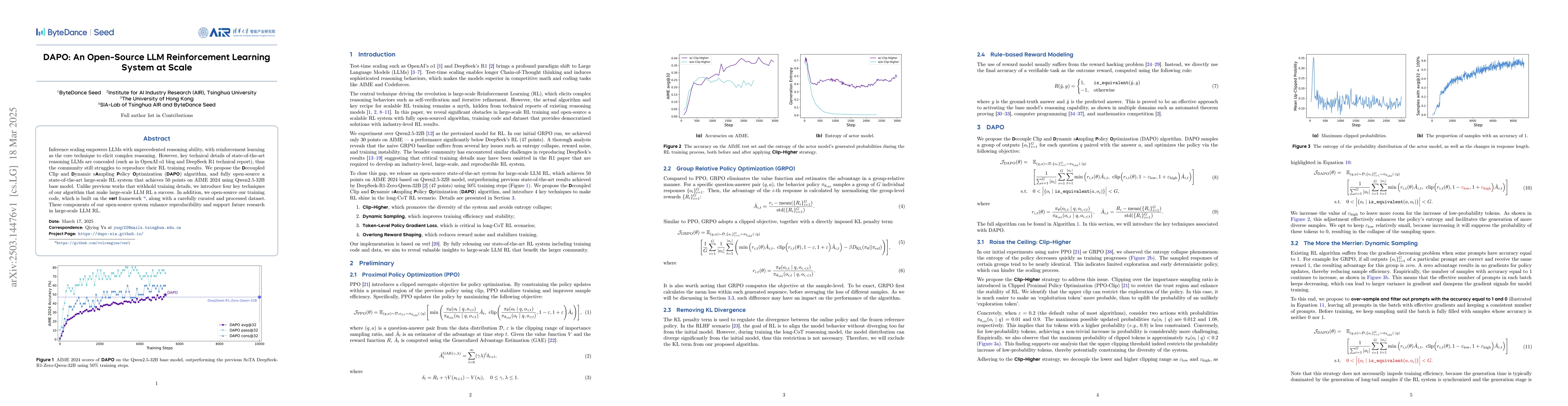 Thumbnail for DAPO: An Open-Source LLM Reinforcement Learning System at Scale