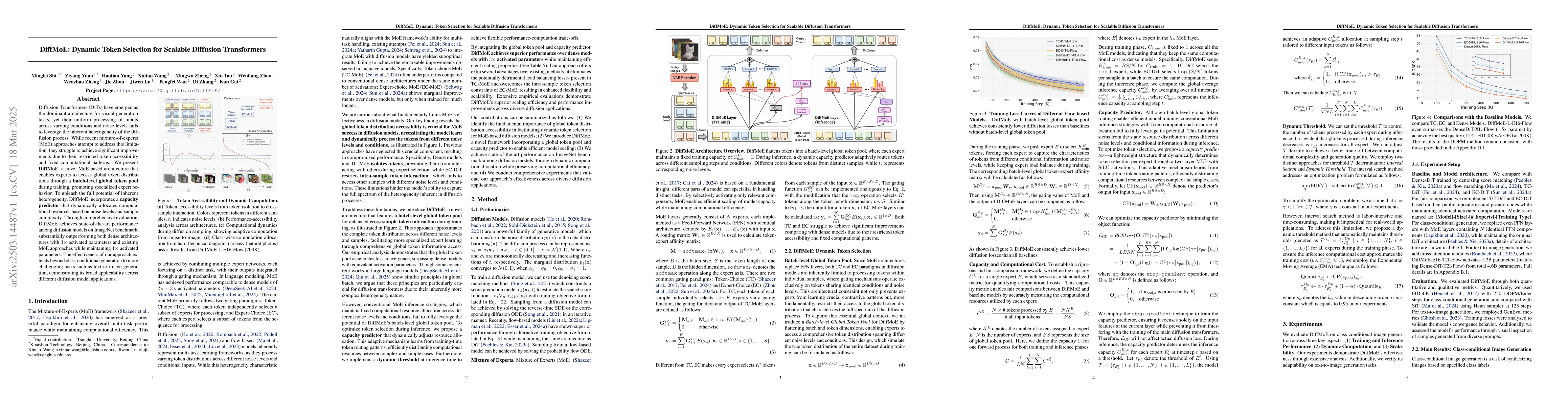 Thumbnail for DiffMoE: Dynamic Token Selection for Scalable Diffusion Transformers