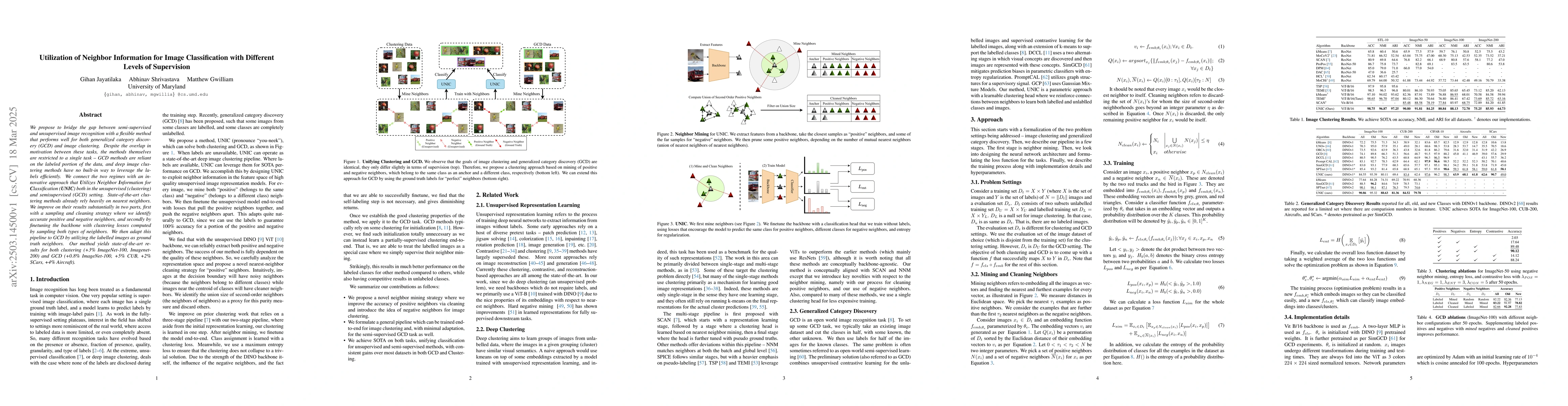Thumbnail for Utilization of Neighbor Information for Image Classification with
  Different Levels of Supervision