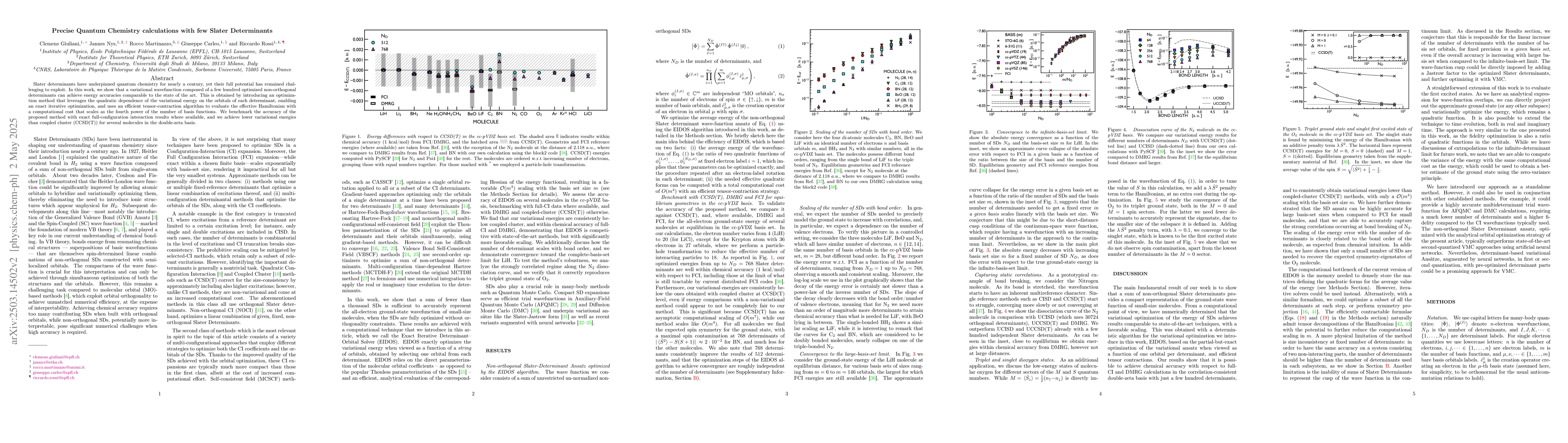 Thumbnail for Precise Quantum Chemistry calculations with few Slater Determinants