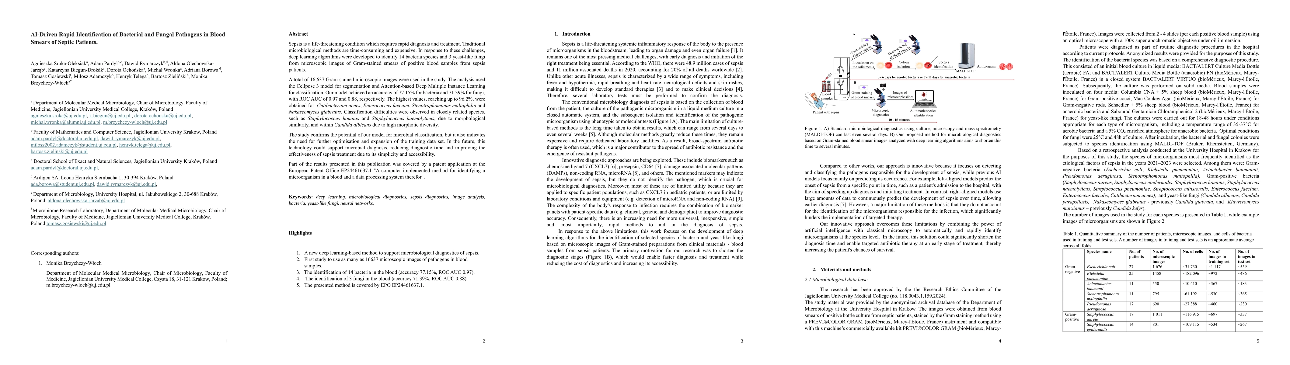 Thumbnail for AI-Driven Rapid Identification of Bacterial and Fungal Pathogens in
  Blood Smears of Septic Patients