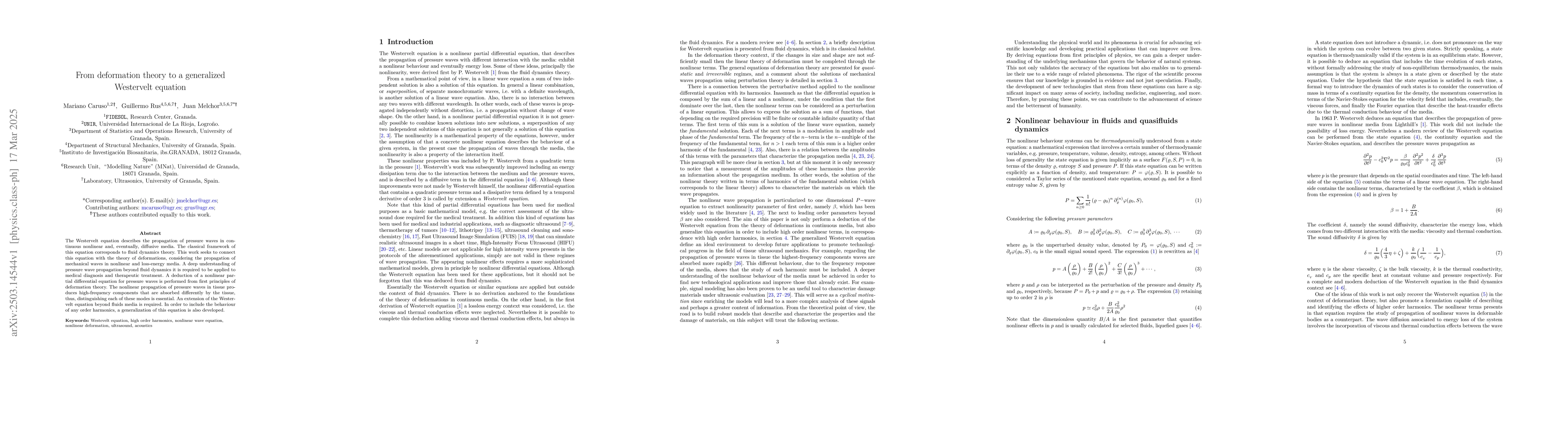Thumbnail for From deformation theory to a generalized Westervelt equation