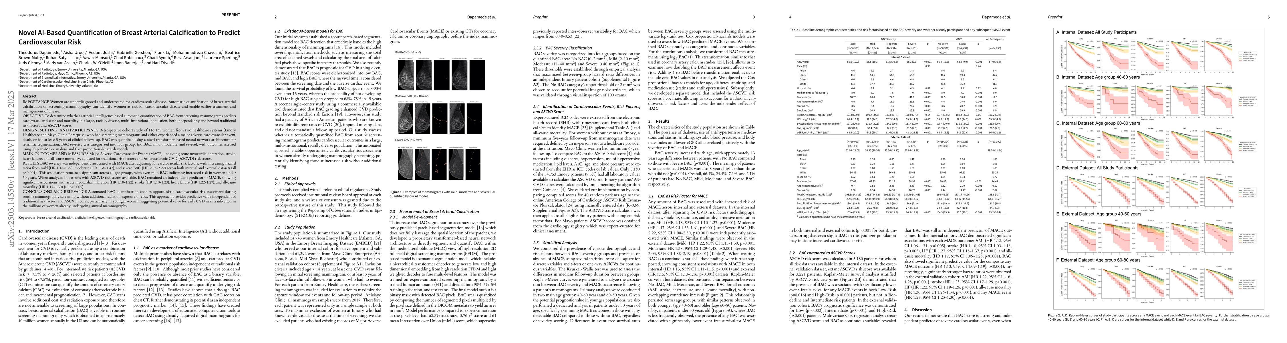 Thumbnail for Novel AI-Based Quantification of Breast Arterial Calcification to
  Predict Cardiovascular Risk