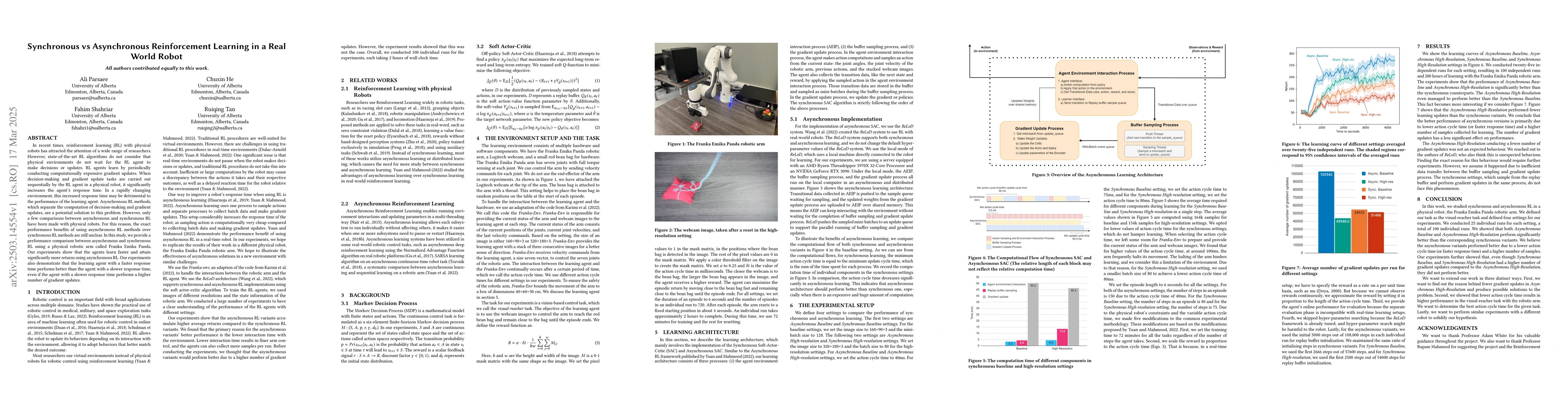 Thumbnail for Synchronous vs Asynchronous Reinforcement Learning in a Real World Robot