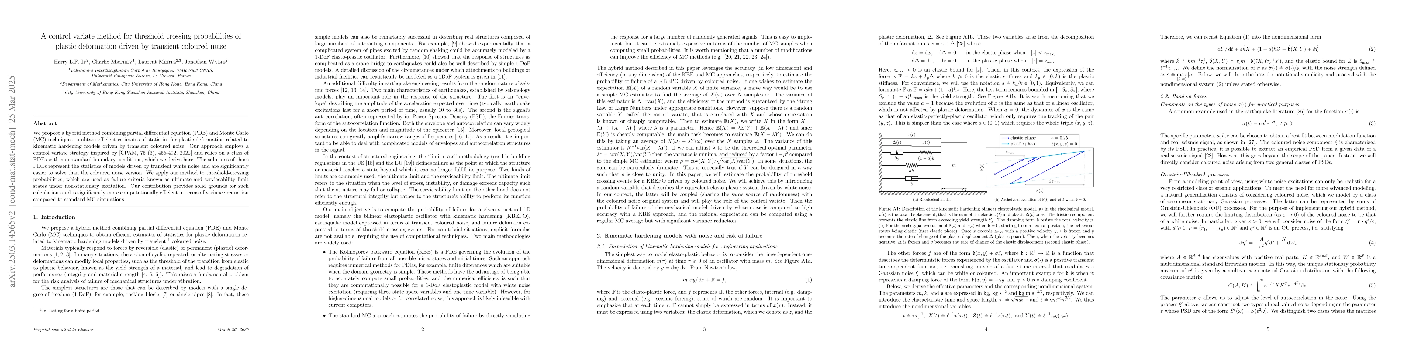 Thumbnail for A control variate method for threshold crossing probabilities of plastic
  deformation driven by transient coloured noise