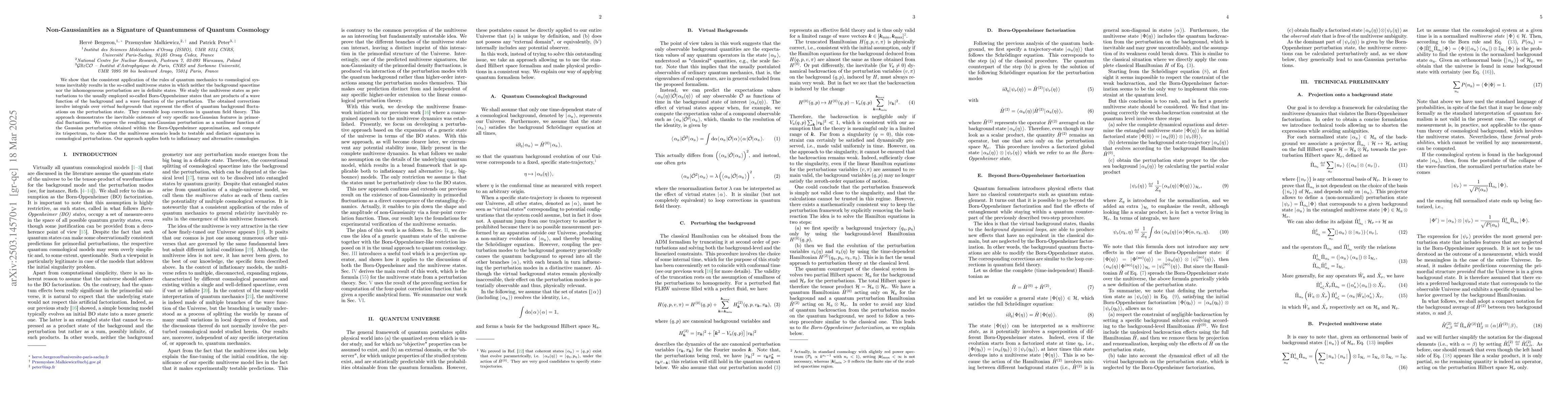 Thumbnail for Non-Gaussianities as a Signature of Quantumness of Quantum Cosmology