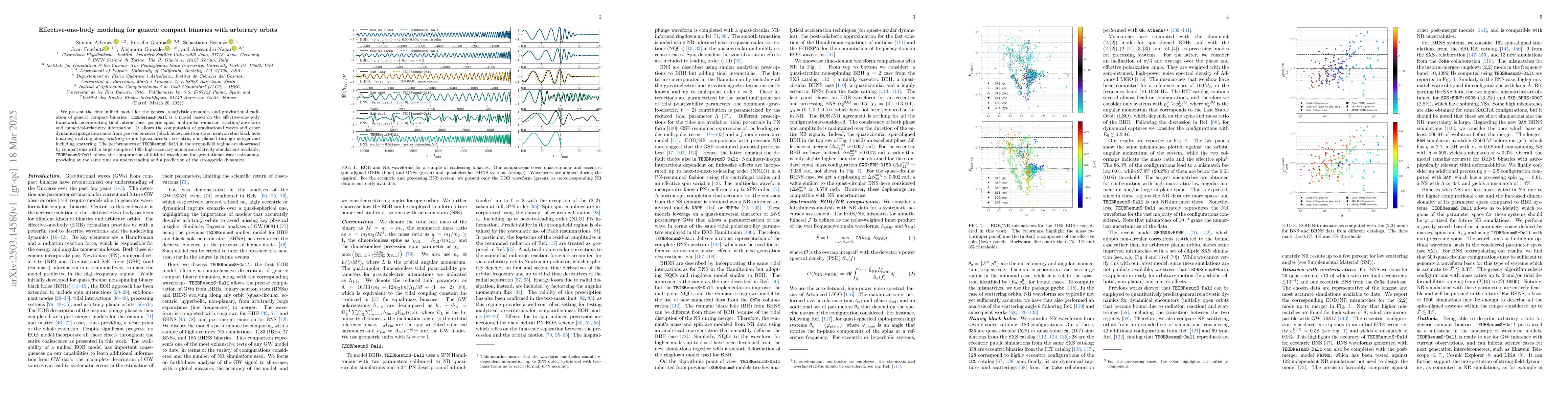 Thumbnail for Effective-one-body modeling for generic compact binaries with arbitrary
  orbits