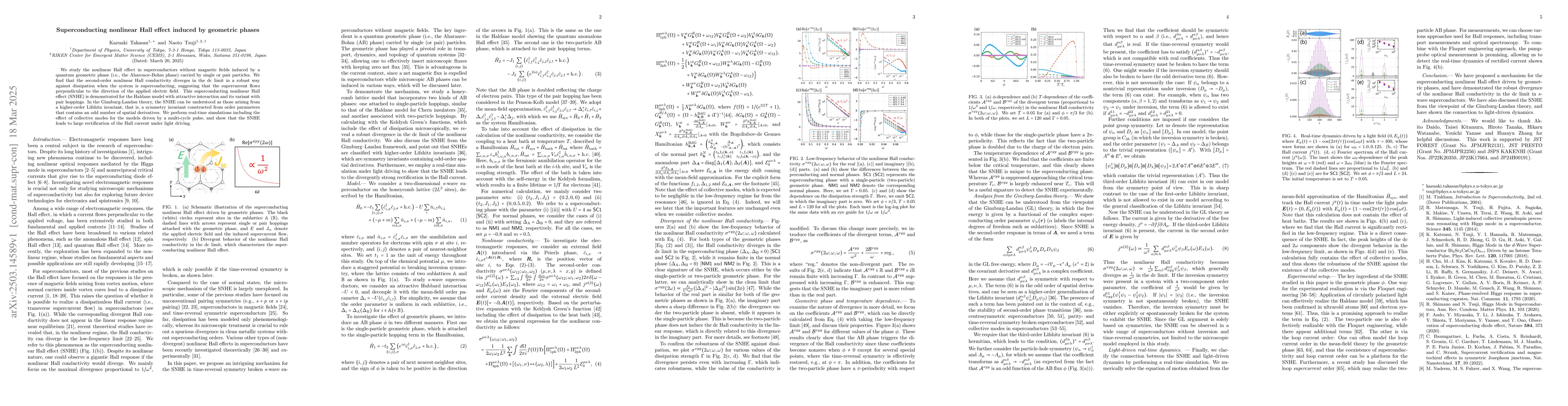 Thumbnail for Superconducting nonlinear Hall effect induced by geometric phases