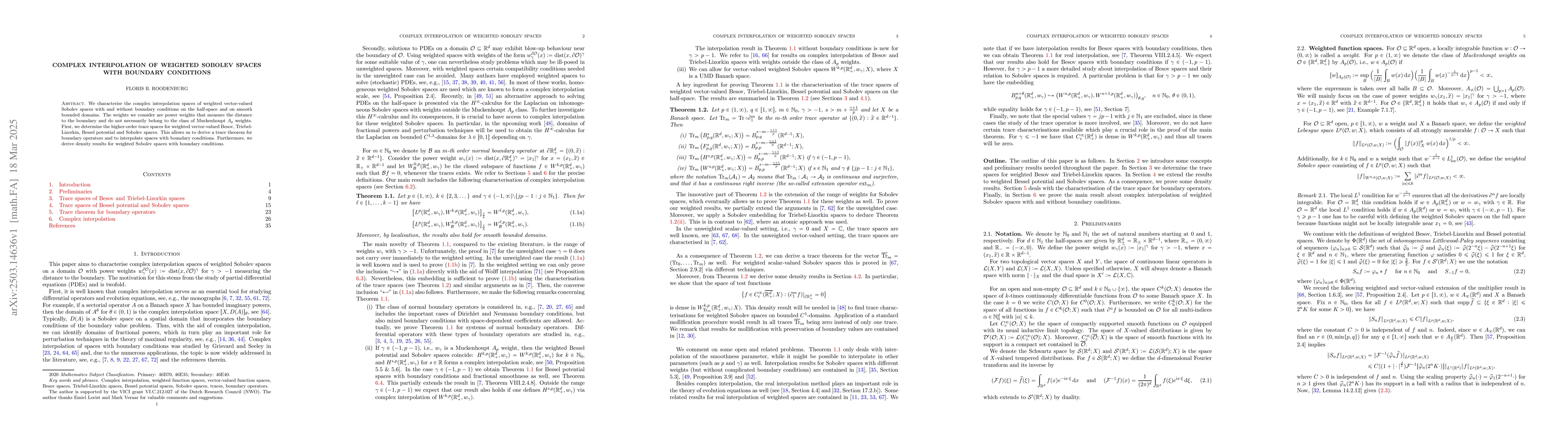 Thumbnail for Complex interpolation of weighted Sobolev spaces with boundary
  conditions