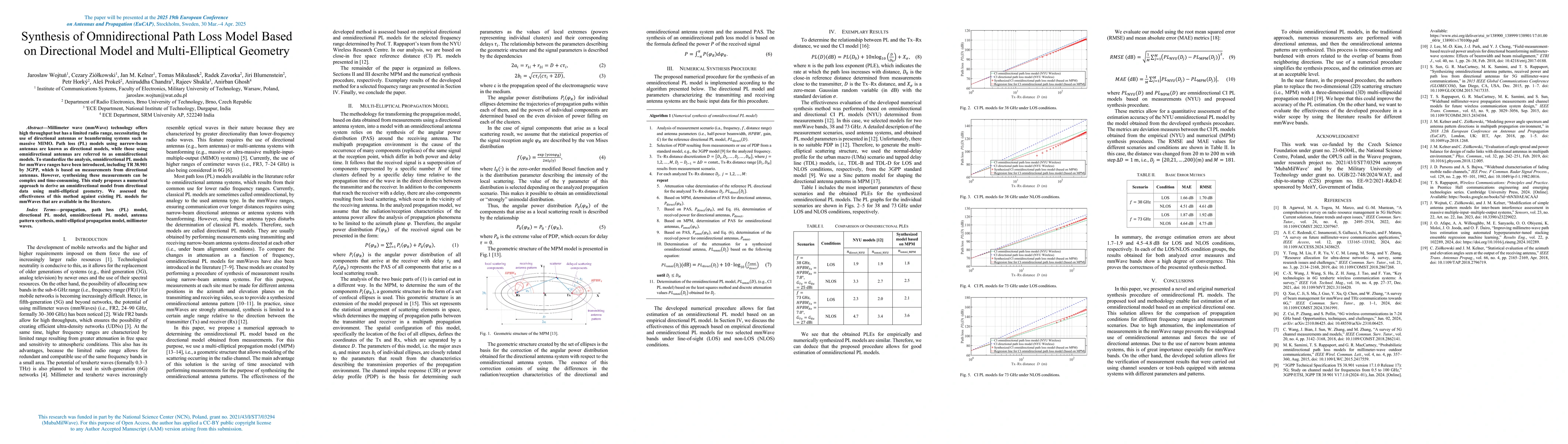Thumbnail for Synthesis of omnidirectional path loss model based on directional model
  and multi-elliptical geometry
