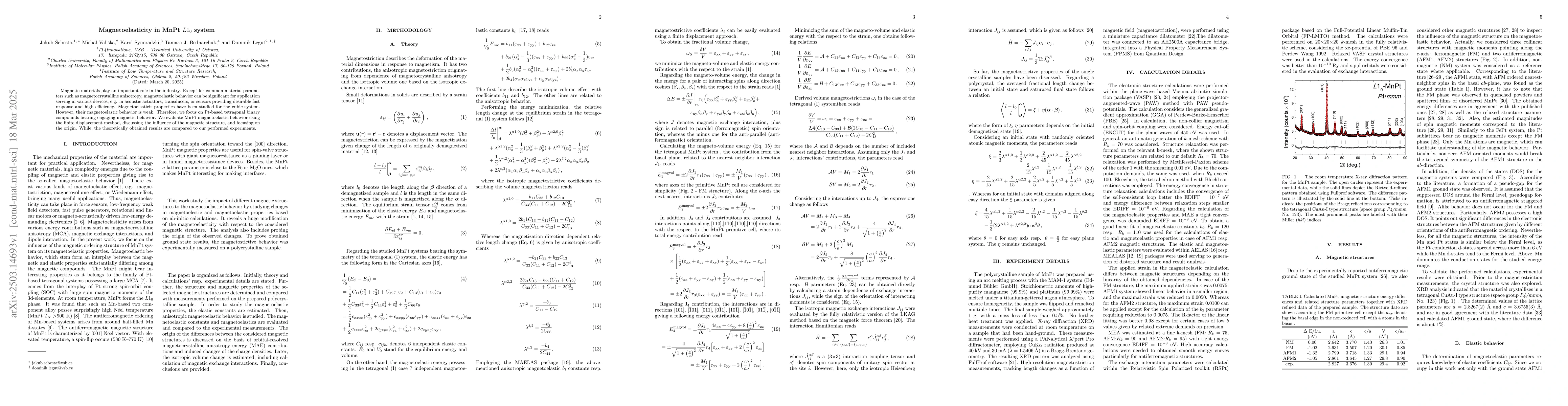 Thumbnail for Magnetoelasticity in MnPt $L1_{0}$ system
