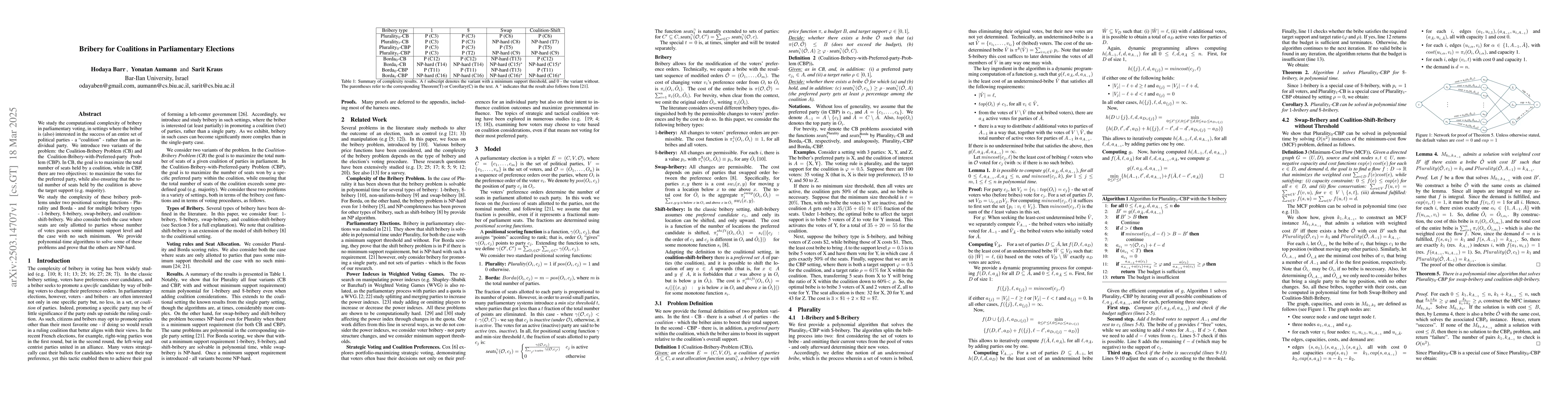 Thumbnail for Bribery for Coalitions in Parliamentary Elections