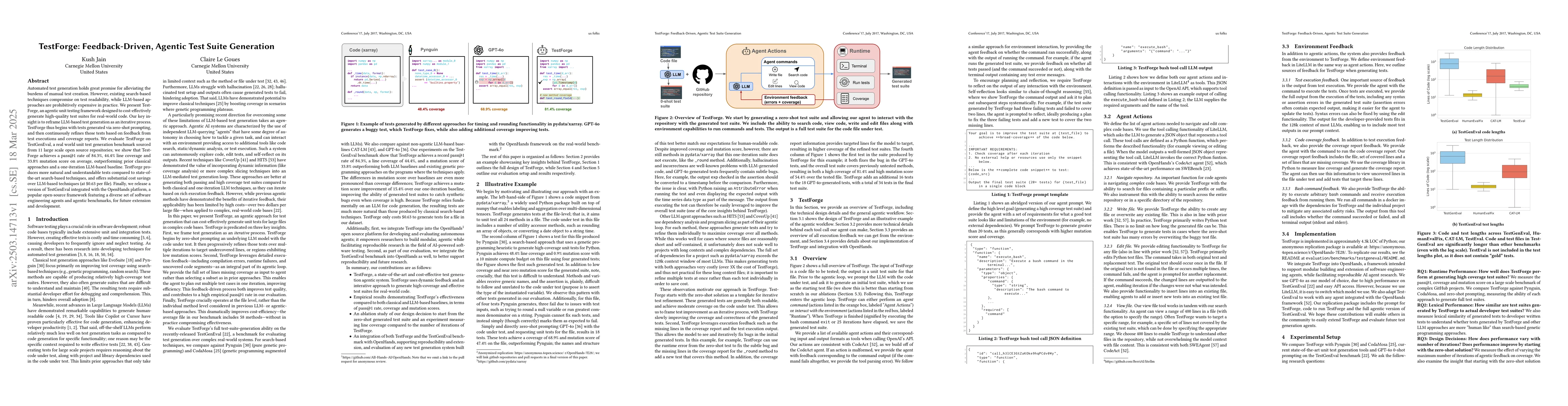 Thumbnail for TestForge: Feedback-Driven, Agentic Test Suite Generation