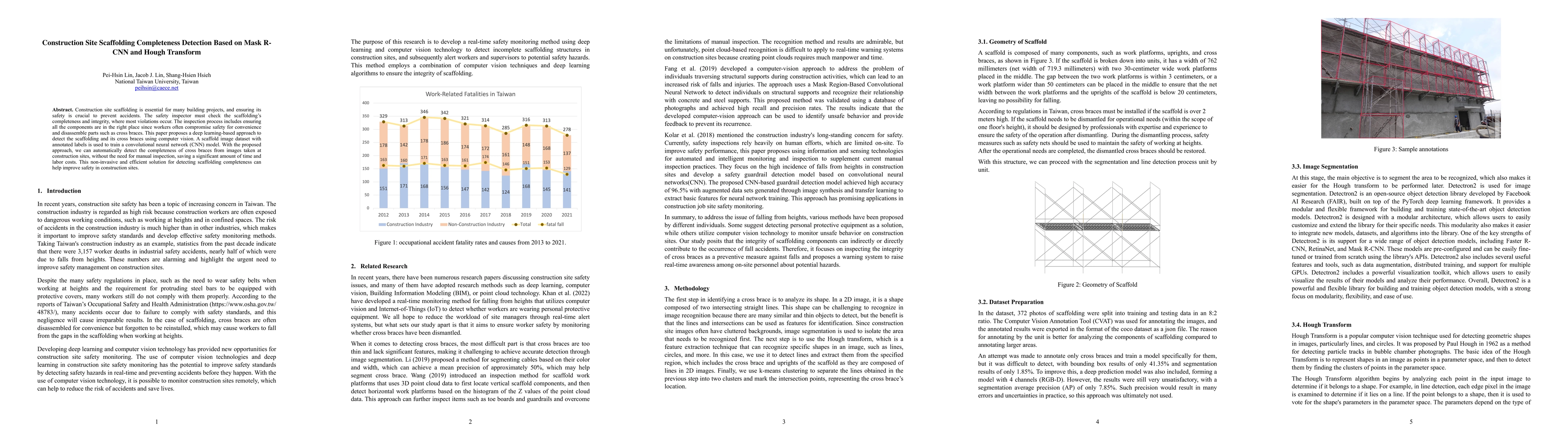 Thumbnail for Construction Site Scaffolding Completeness Detection Based on Mask R-CNN
  and Hough Transform