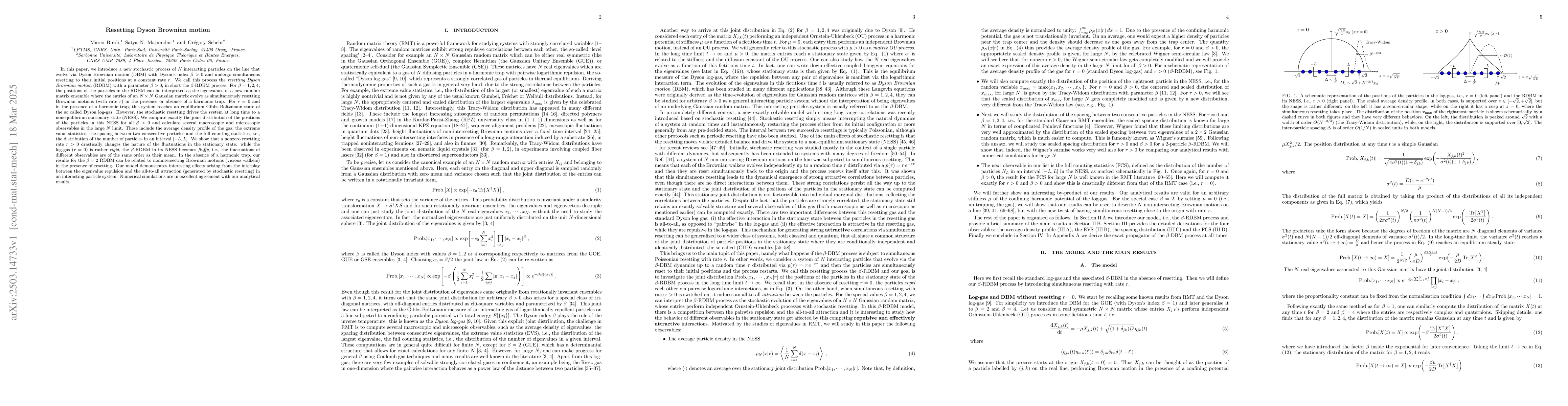 Thumbnail for Resetting Dyson Brownian motion