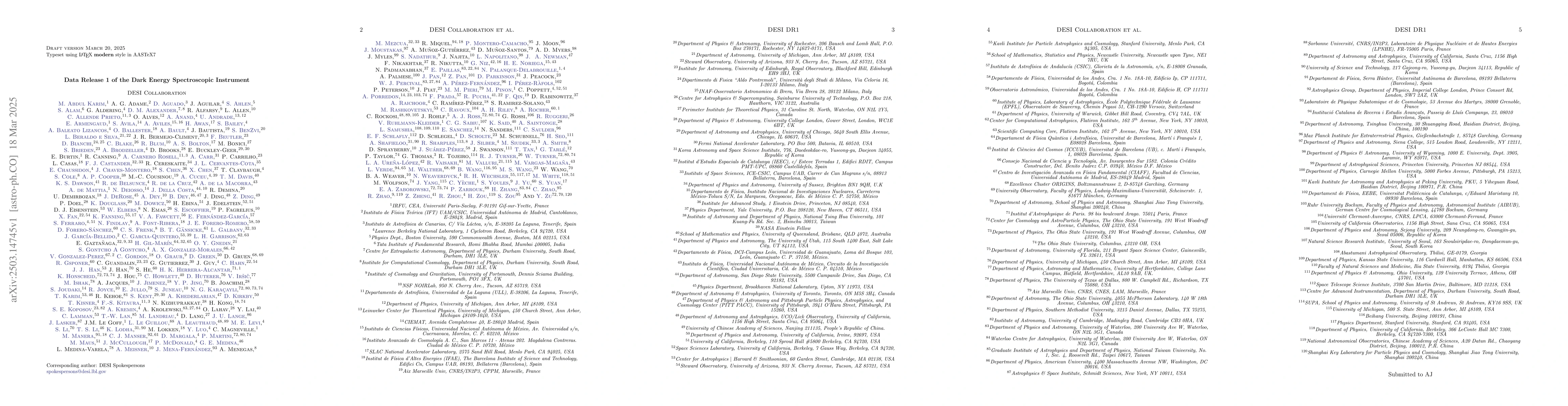 Thumbnail for Data Release 1 of the Dark Energy Spectroscopic Instrument