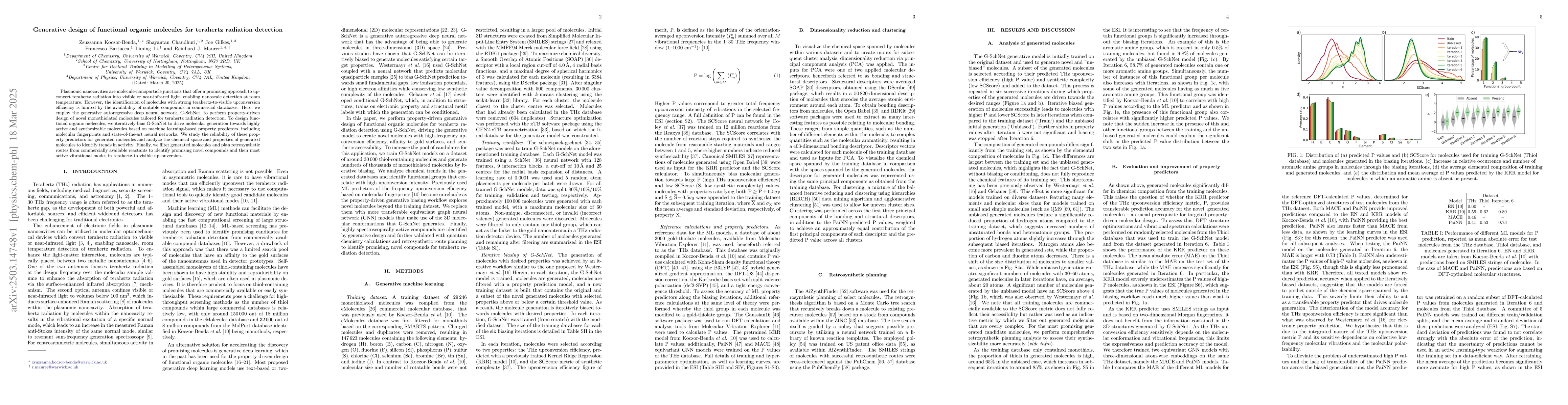 Thumbnail for Generative design of functional organic molecules for terahertz
  radiation detection