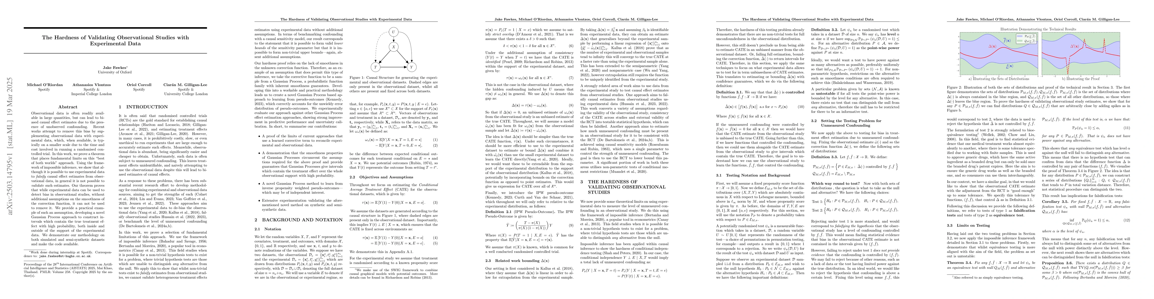 Thumbnail for The Hardness of Validating Observational Studies with Experimental Data