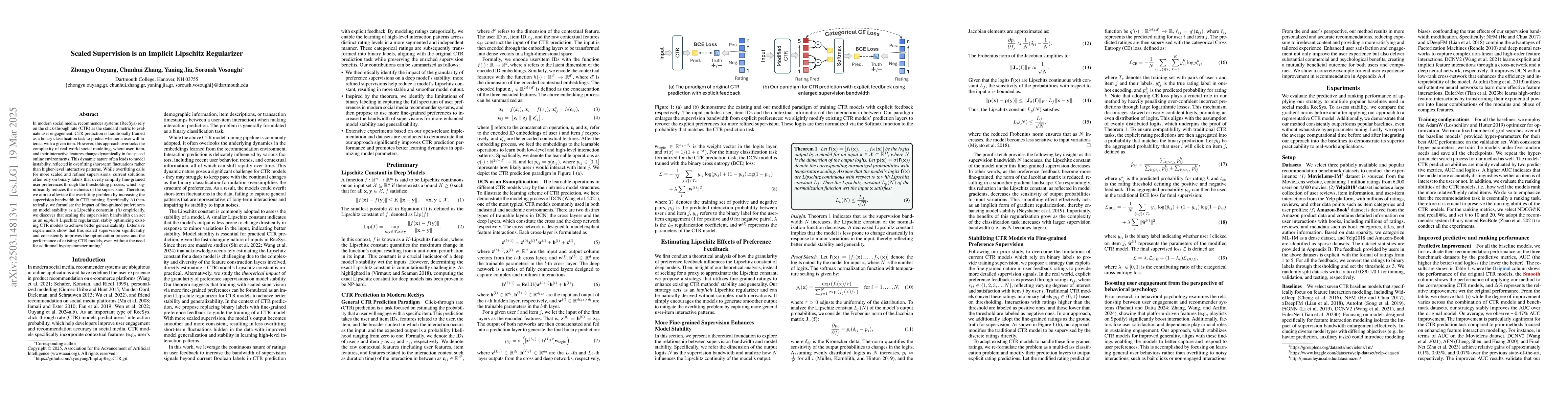 Thumbnail for Scaled Supervision is an Implicit Lipschitz Regularizer