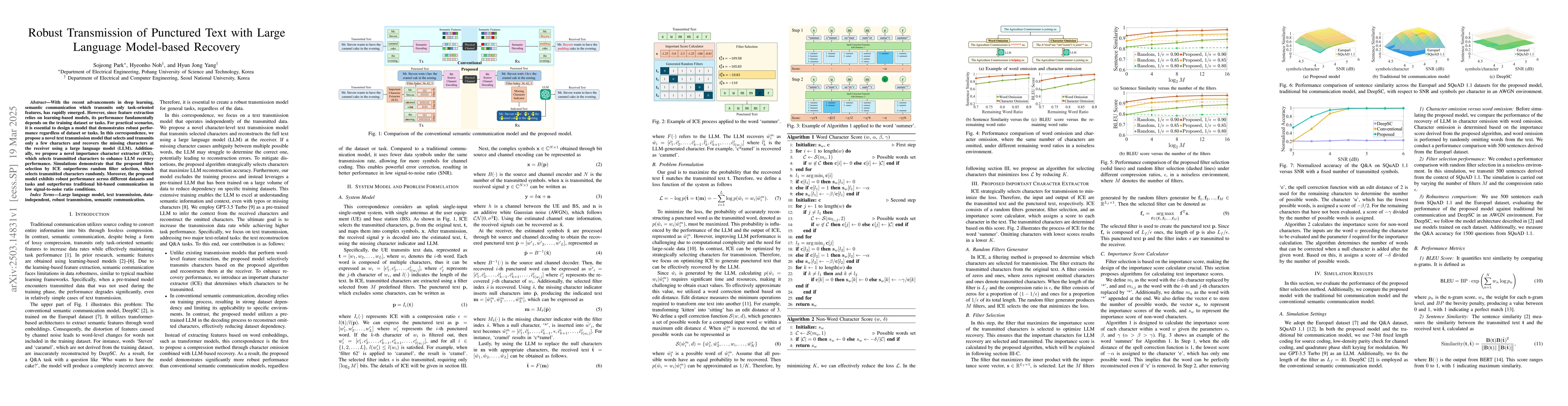 Thumbnail for Robust Transmission of Punctured Text with Large Language Model-based
  Recovery
