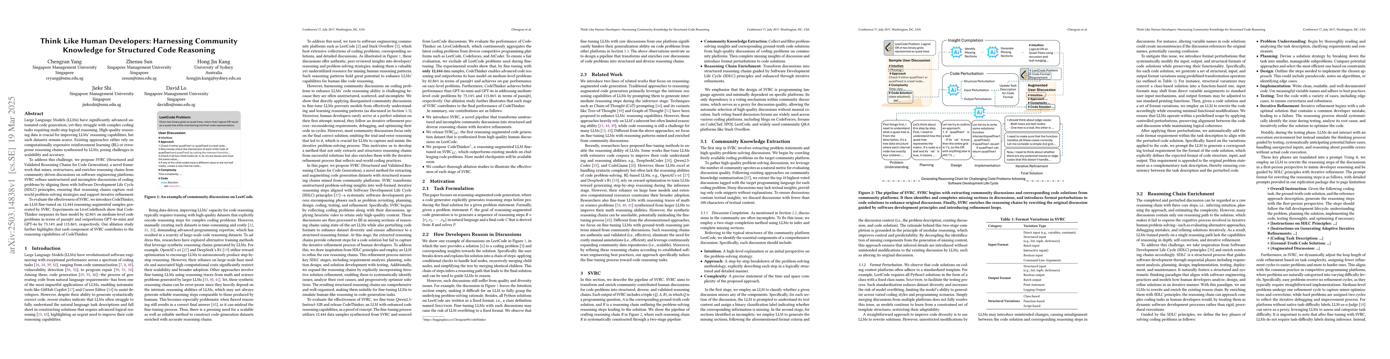 Thumbnail for Think Like Human Developers: Harnessing Community Knowledge for
  Structured Code Reasoning