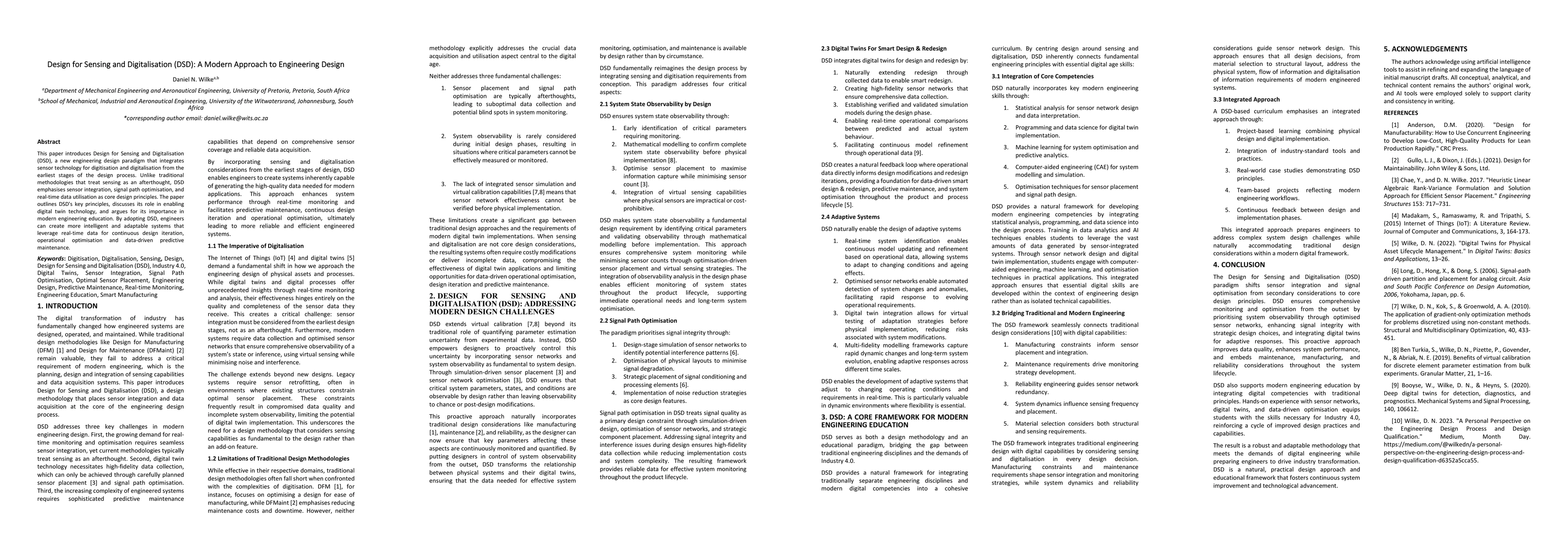 Thumbnail for Design for Sensing and Digitalisation (DSD): A Modern Approach to
  Engineering Design