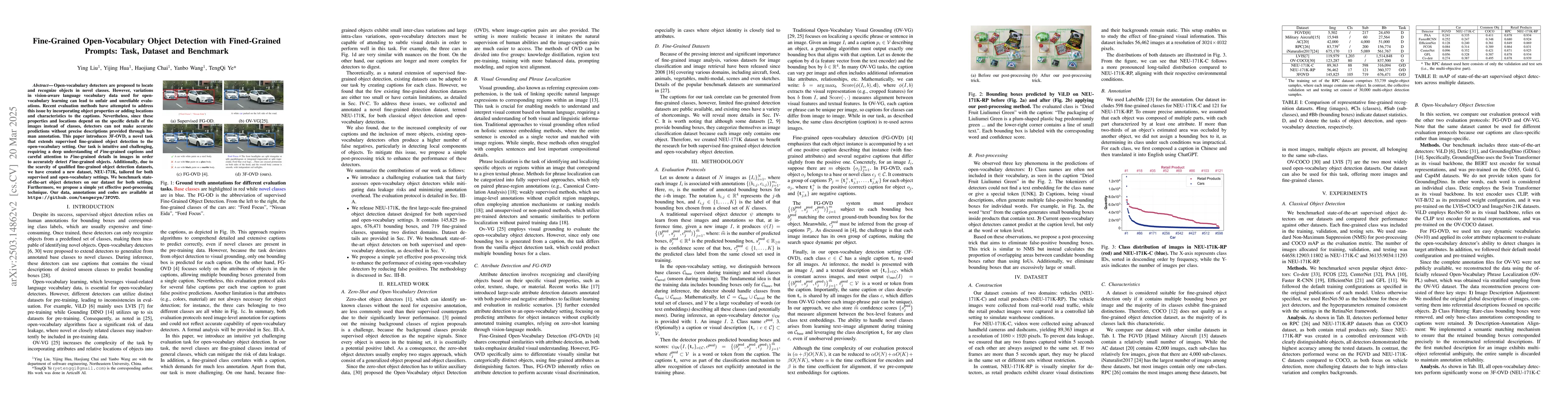 Thumbnail for Fine-Grained Open-Vocabulary Object Detection with Fined-Grained
  Prompts: Task, Dataset and Benchmark