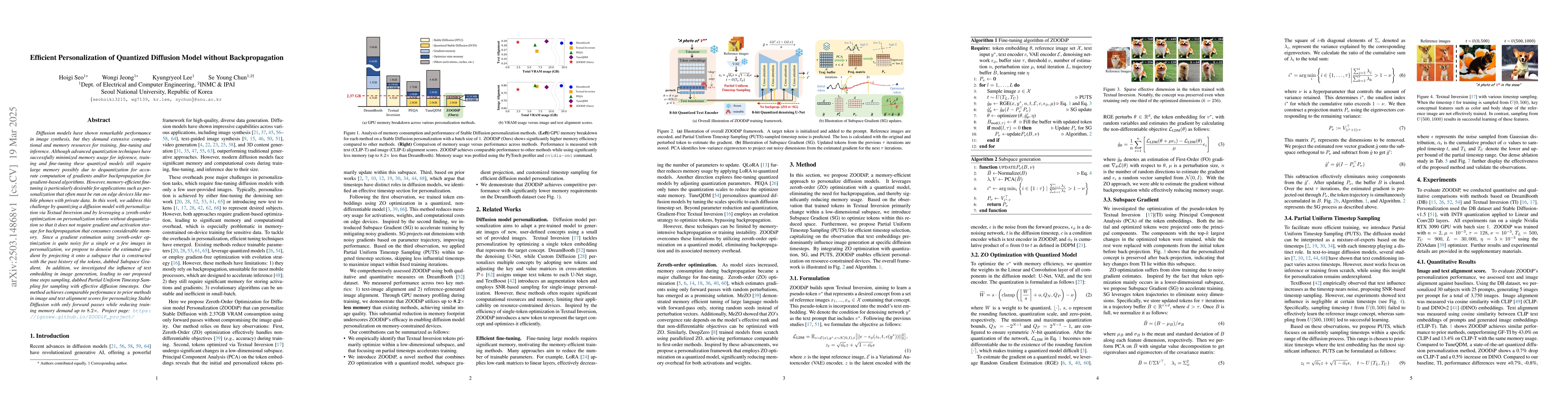 Thumbnail for Efficient Personalization of Quantized Diffusion Model without
  Backpropagation