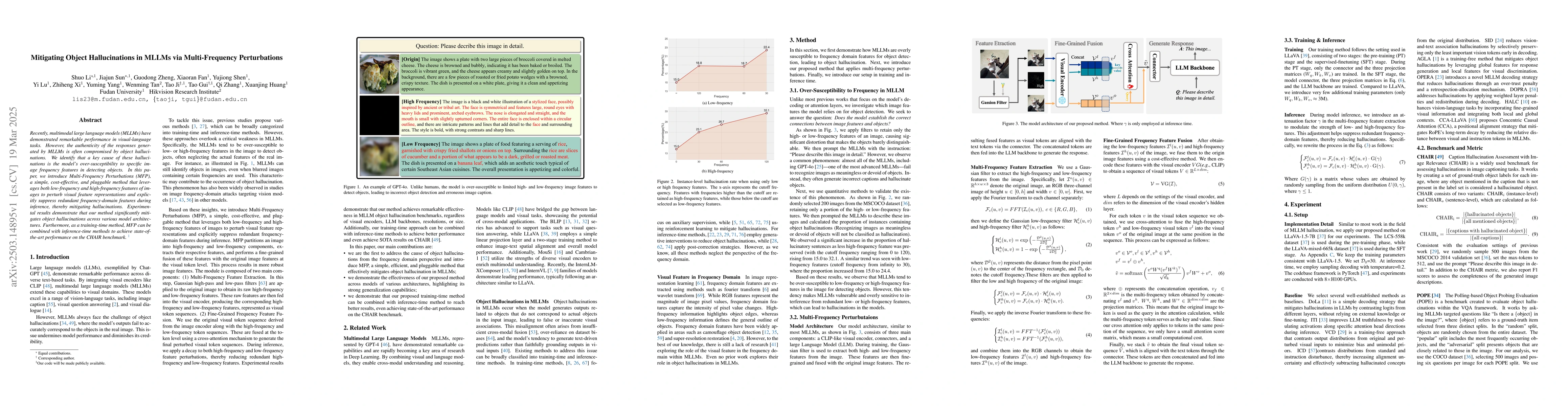Thumbnail for Mitigating Object Hallucinations in MLLMs via Multi-Frequency
  Perturbations