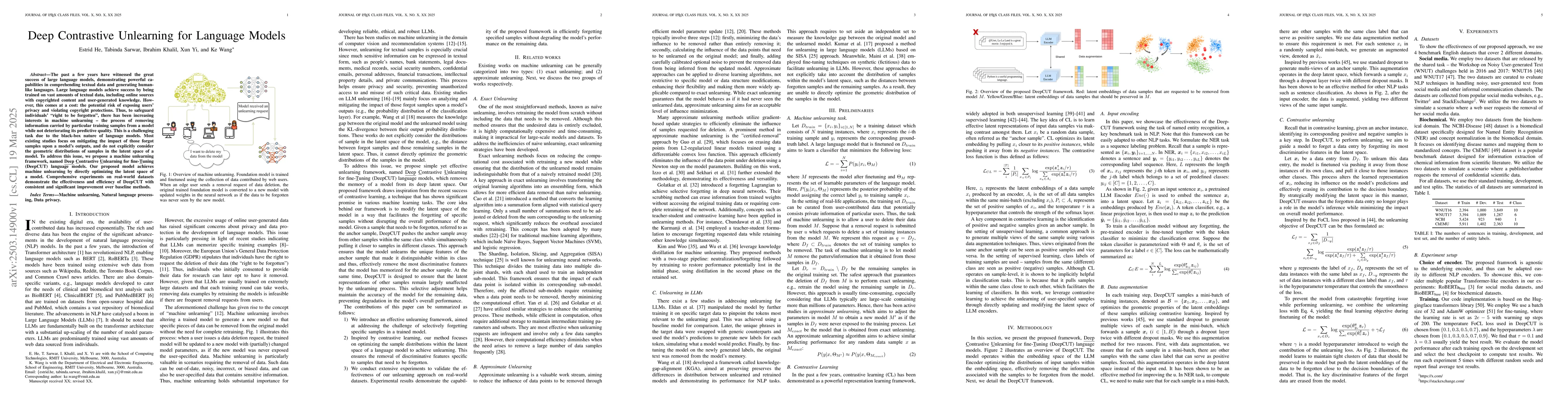 Thumbnail for Deep Contrastive Unlearning for Language Models