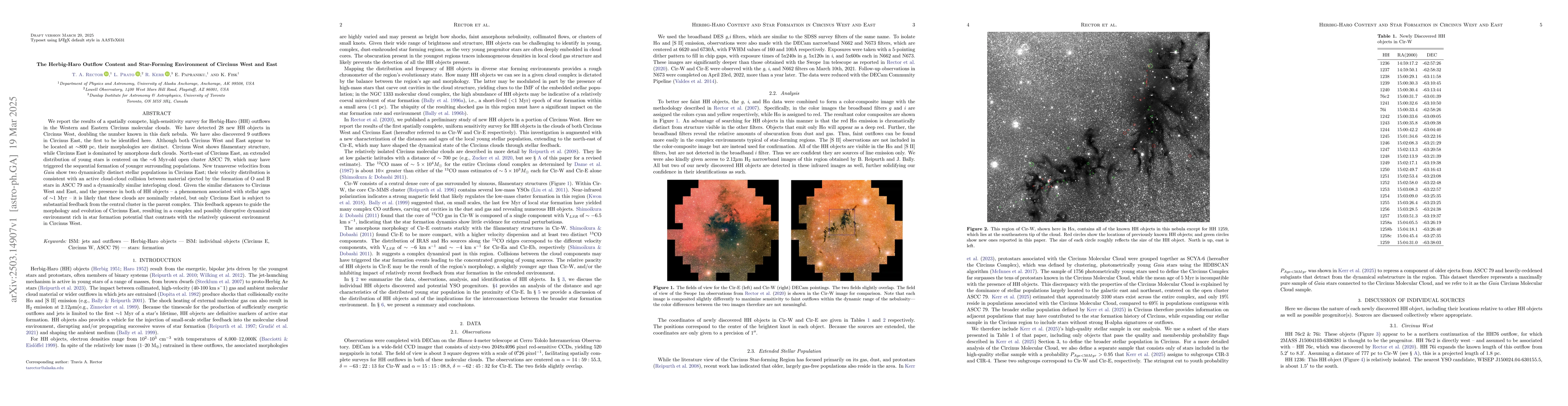 Thumbnail for The Herbig-Haro Outflow Content and Star-Forming Environment of Circinus
  West and East