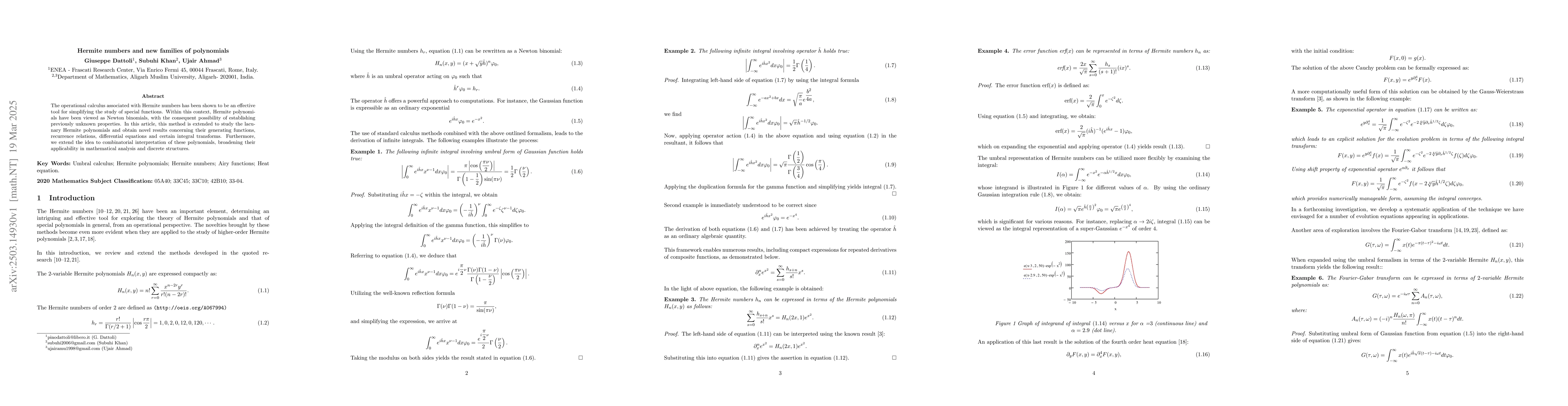 Thumbnail for Hermite numbers and new families of polynomials