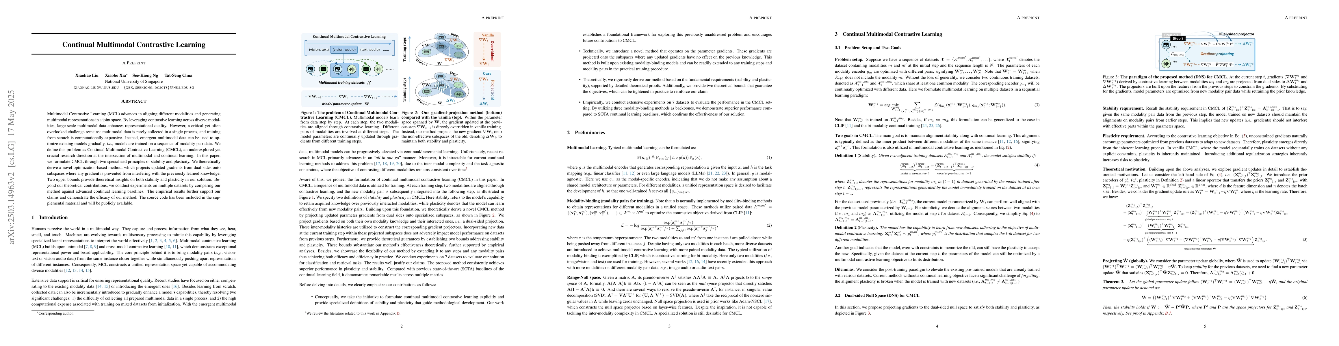 Thumbnail for Continual Multimodal Contrastive Learning