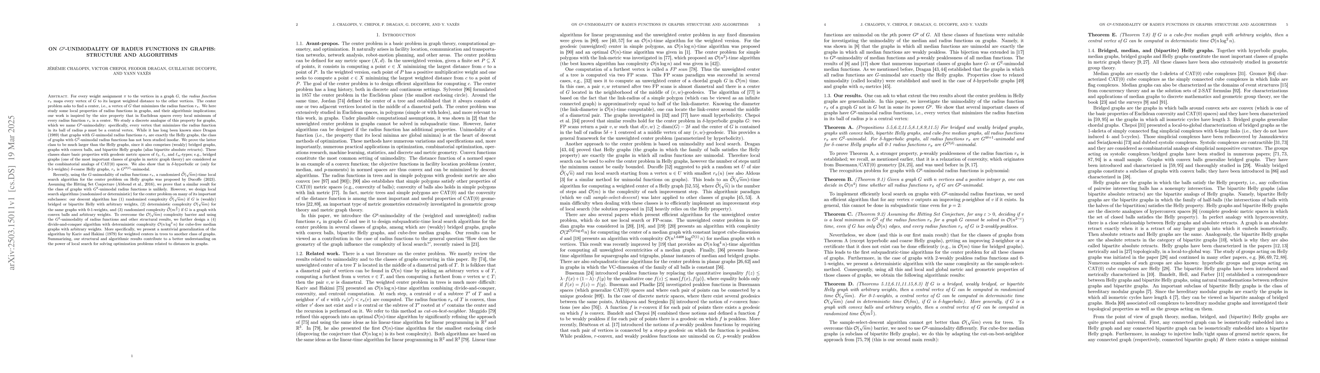 Thumbnail for On $G^p$-unimodality of radius functions in graphs: structure and
  algorithms