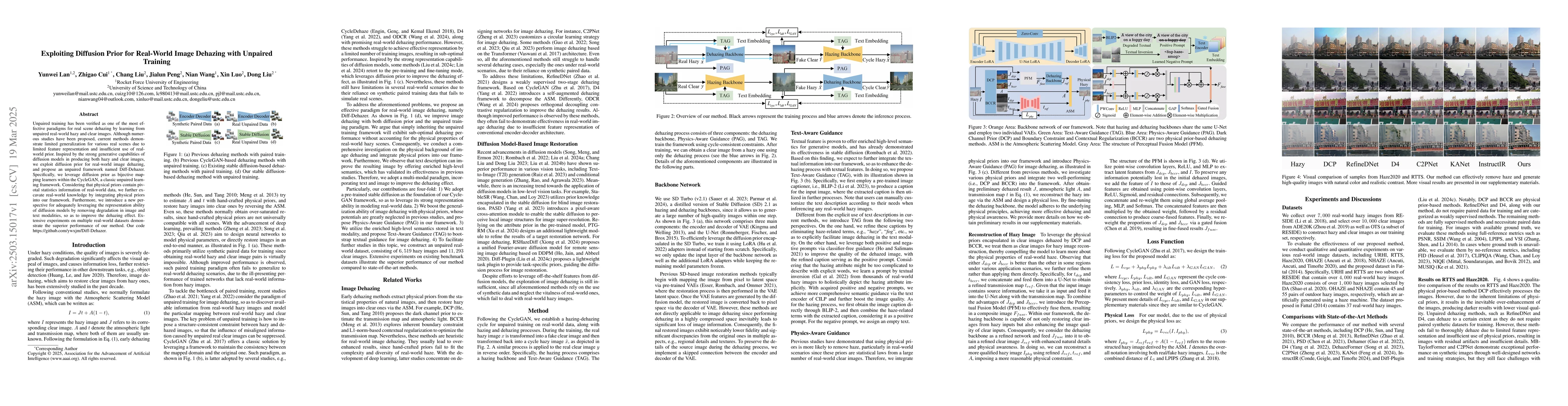 Thumbnail for Exploiting Diffusion Prior for Real-World Image Dehazing with Unpaired
  Training