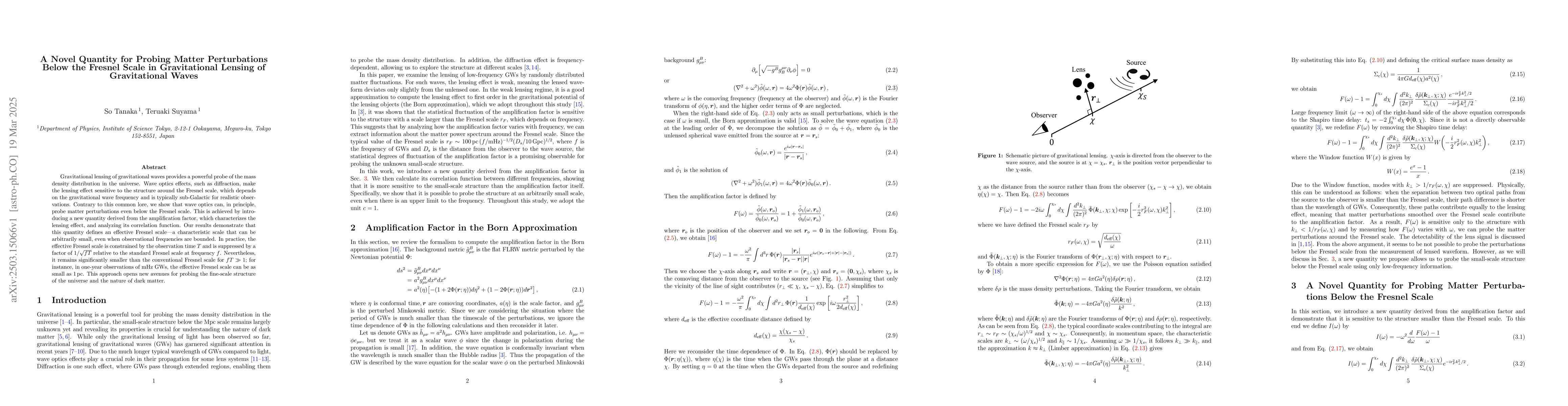 Thumbnail for A Novel Quantity for Probing Matter Perturbations Below the Fresnel
  Scale in Gravitational Lensing of Gravitational Waves