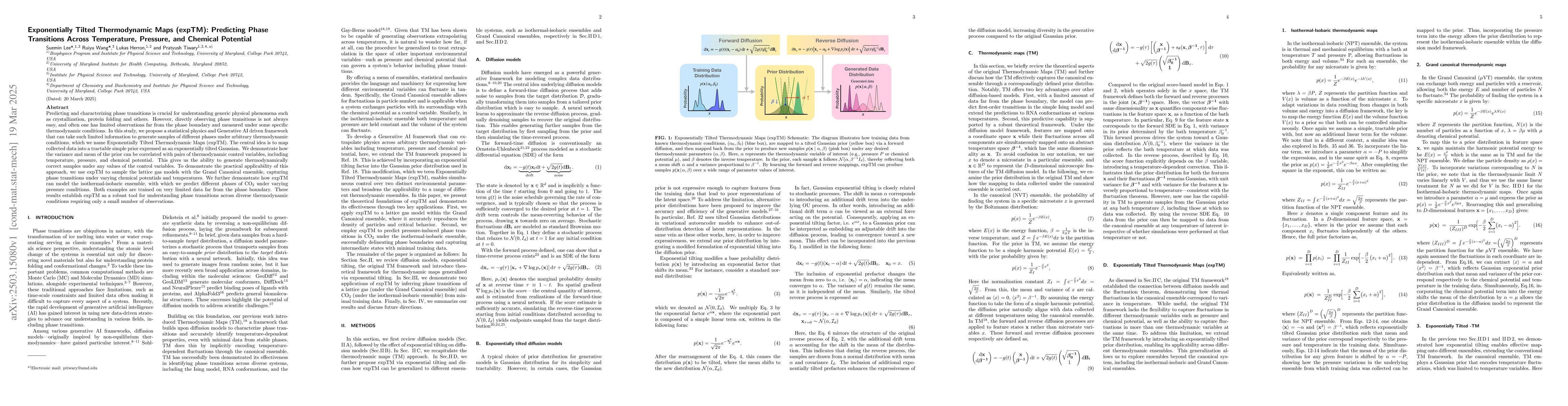 Thumbnail for Exponentially Tilted Thermodynamic Maps (expTM): Predicting Phase
  Transitions Across Temperature, Pressure, and Chemical Potential