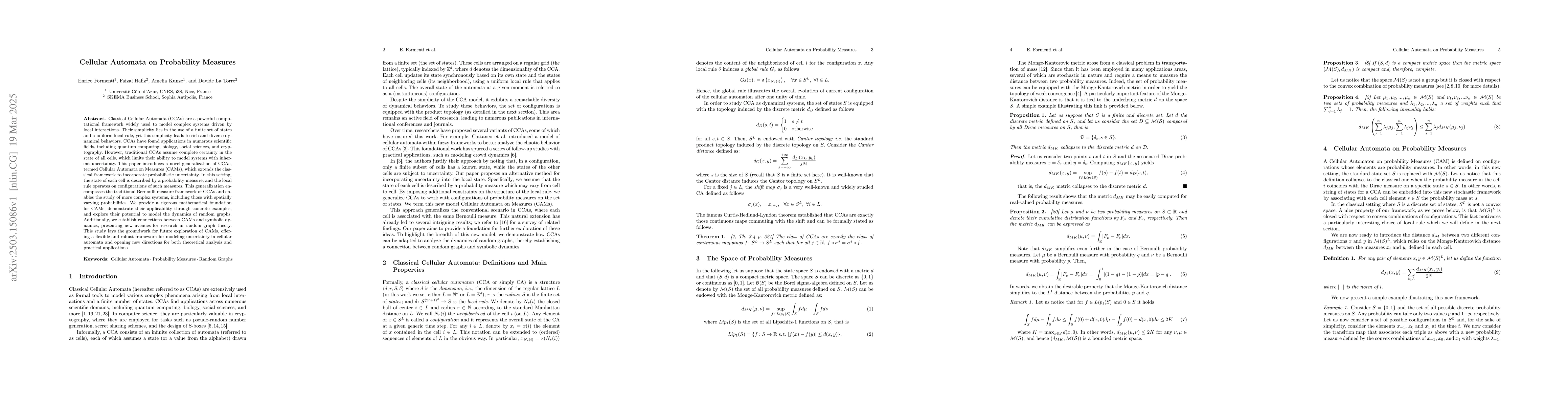 Thumbnail for Cellular Automata on Probability Measures