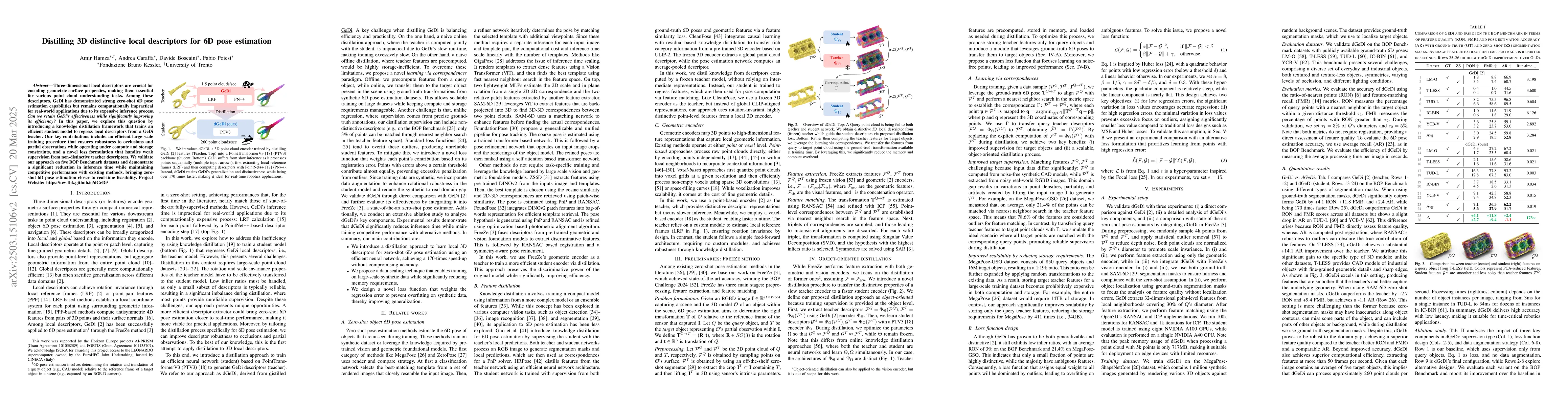 Thumbnail for Distilling 3D distinctive local descriptors for 6D pose estimation
