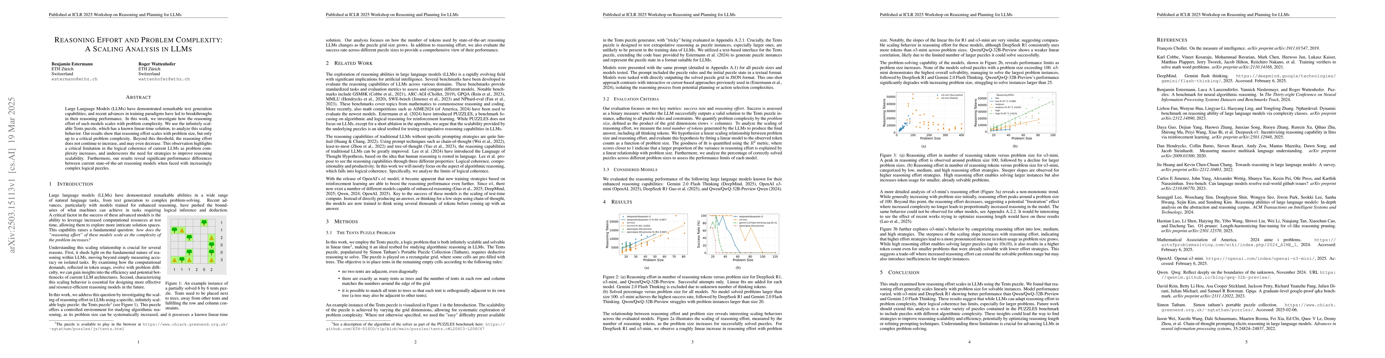 Thumbnail for Reasoning Effort and Problem Complexity: A Scaling Analysis in LLMs