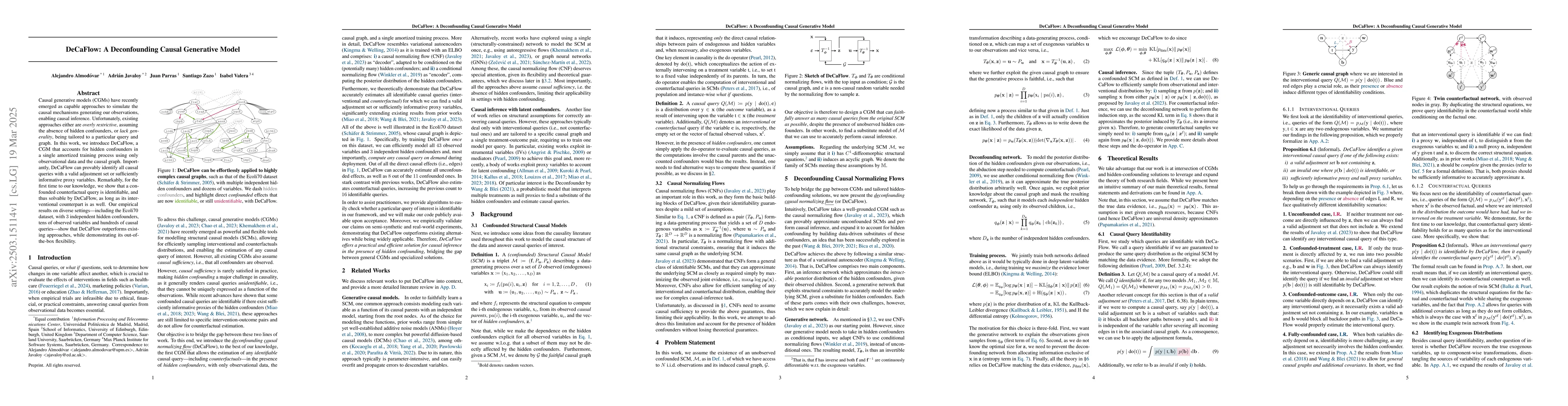 Thumbnail for DeCaFlow: A Deconfounding Causal Generative Model