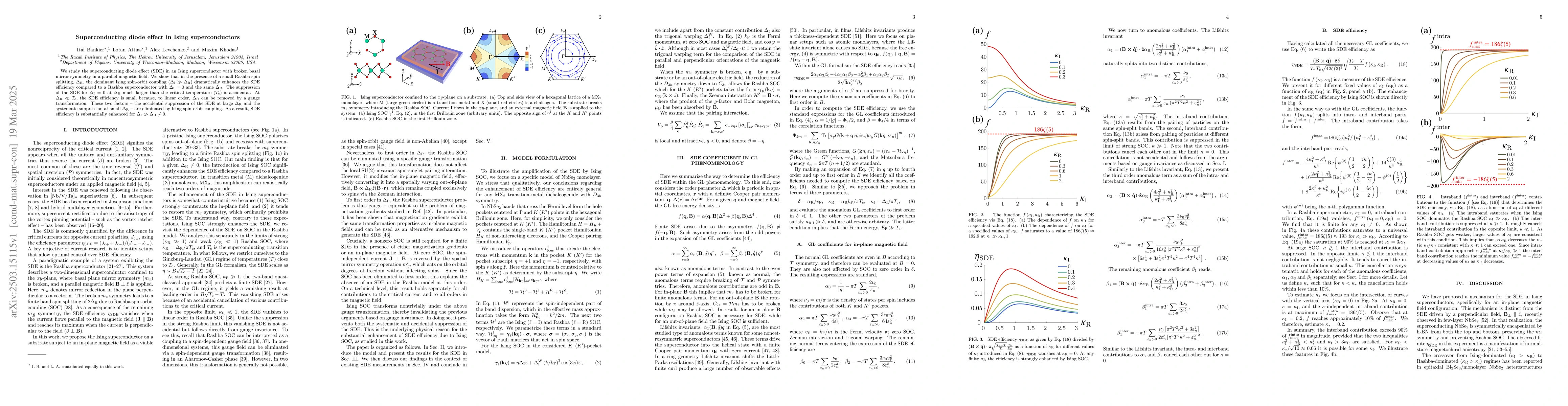 Thumbnail for Superconducting diode effect in Ising superconductors