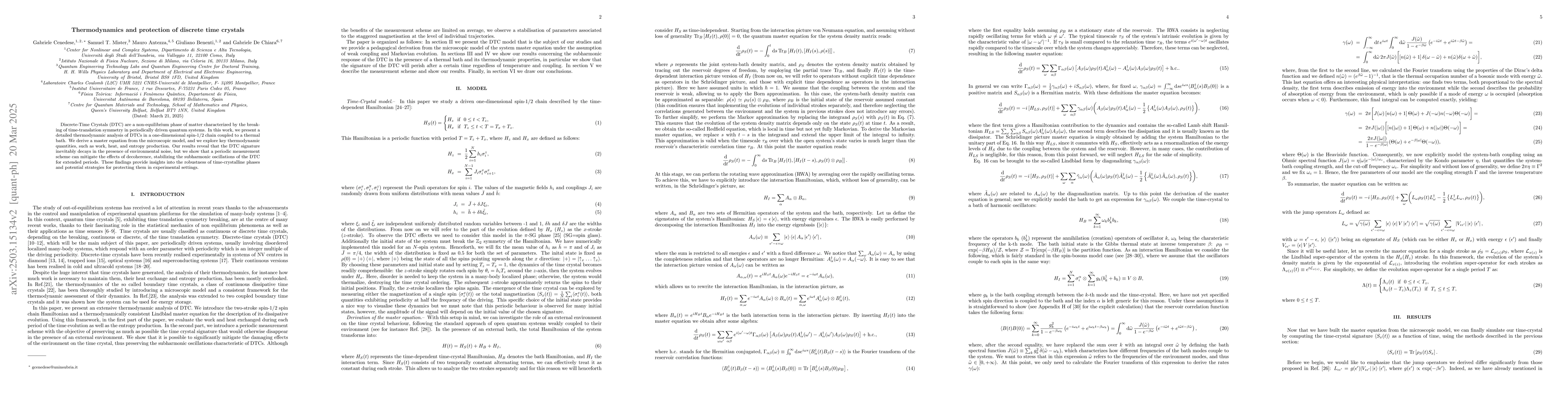 Thumbnail for Thermodynamics and Protection of Discrete-Time Crystals