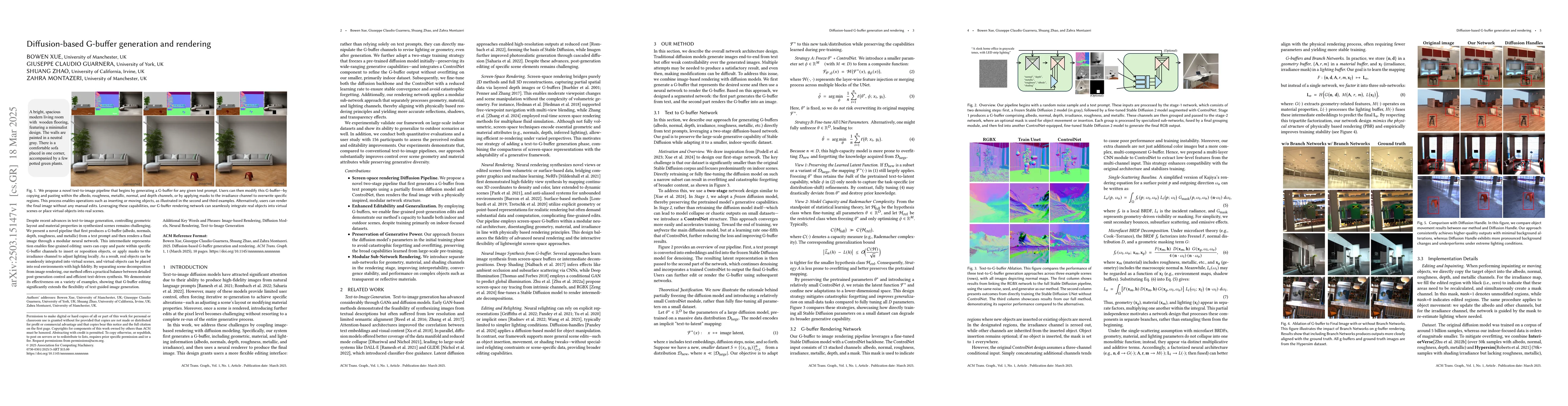 Thumbnail for Diffusion-based G-buffer generation and rendering