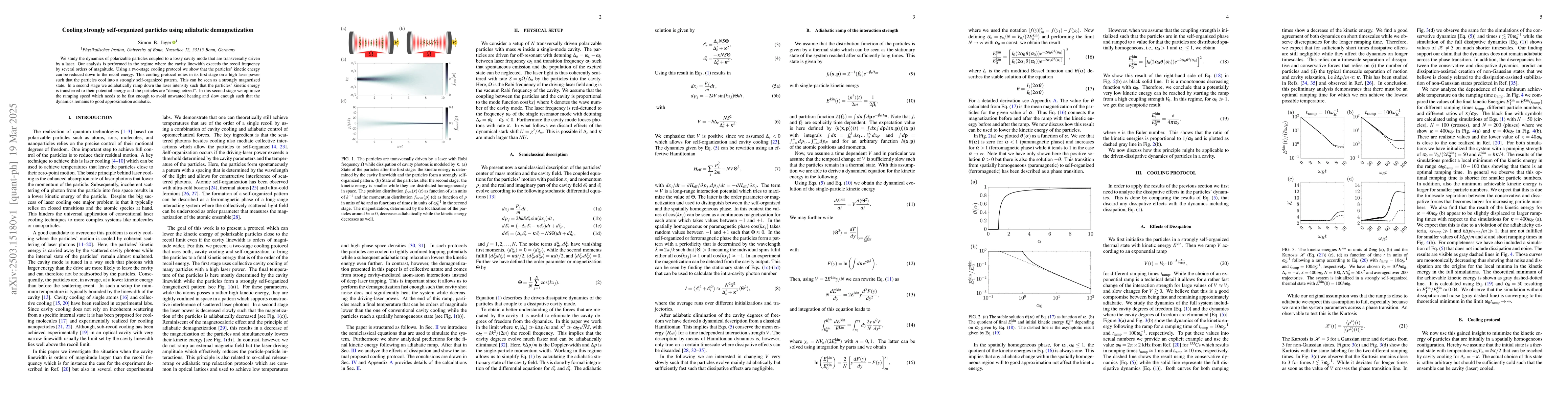 Thumbnail for Cooling strongly self-organized particles using adiabatic
  demagnetization