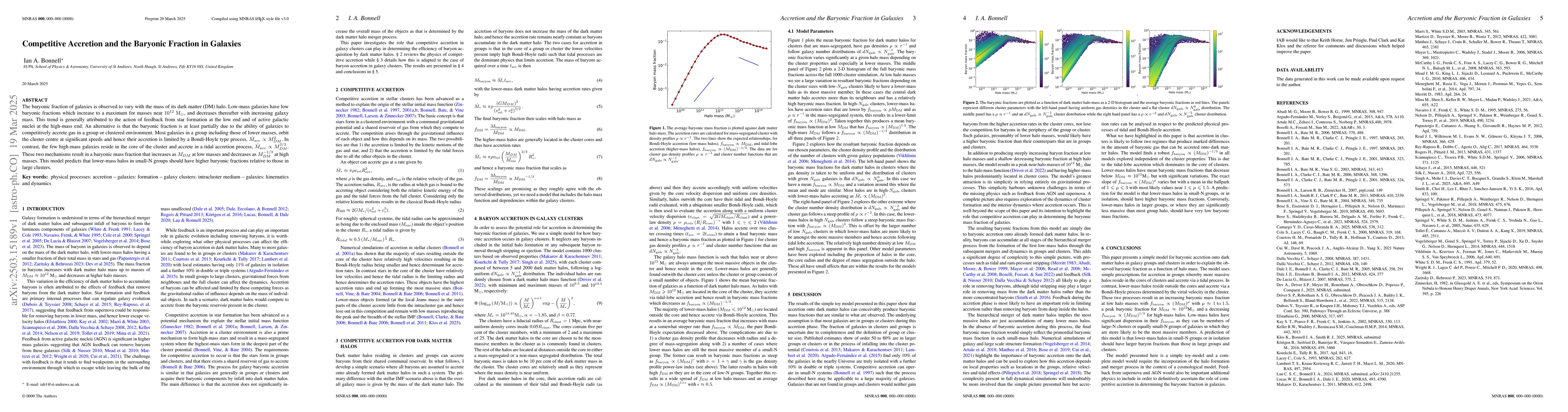 Thumbnail for Competitive Accretion and the Baryonic Fraction in Galaxies
