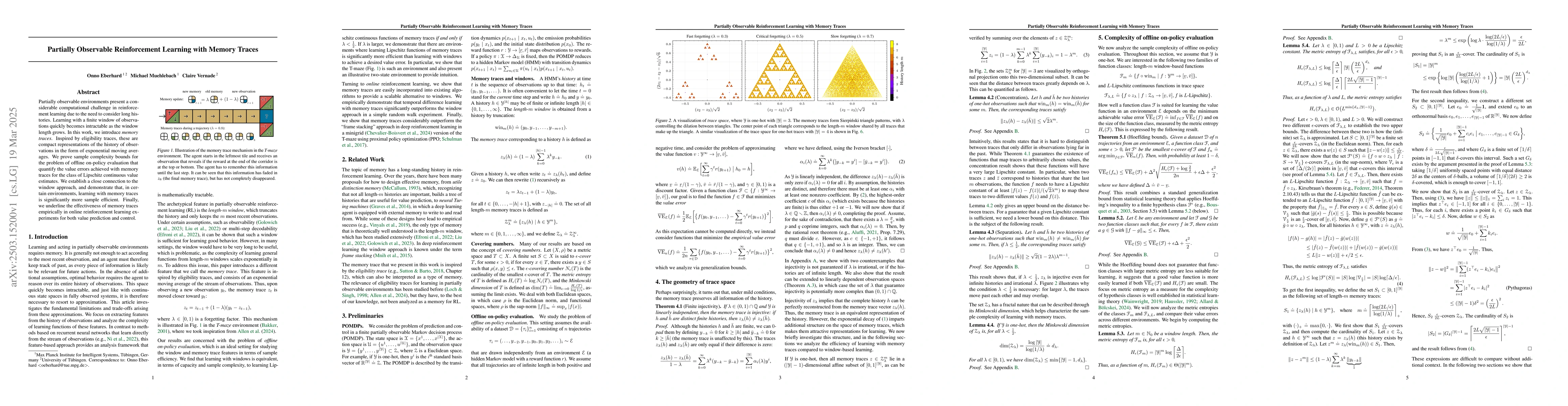 Thumbnail for Partially Observable Reinforcement Learning with Memory Traces