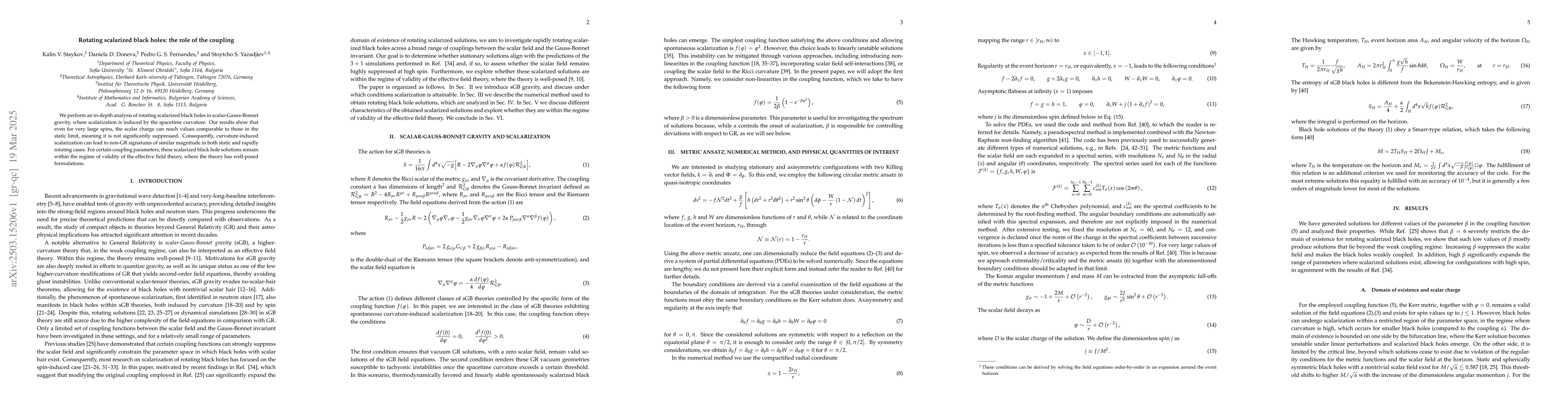 Thumbnail for Rotating scalarized black holes: the role of the coupling